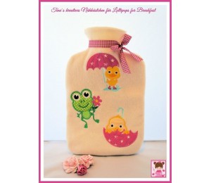 Stickserie Frühling ist da - Ente & Frosch